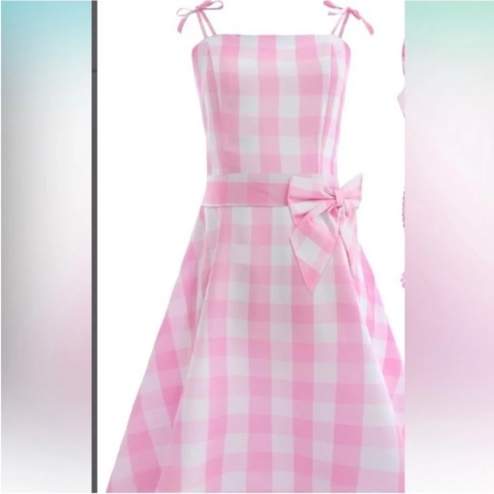 Barbie 1950s Plaid Dress 50s Vintage Outfits for Women Halloween Cosplay… - Picture 2 of 9